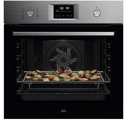 תנור בנוי פירוליטי 60 ס"מ אהג AEG OS6PB50AM  פאנל נירוסטה איי אי ג'י