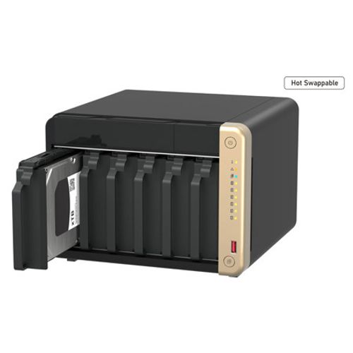שרת QNAP TS-664 8G Quad-Core NVME NAS 6-Bay