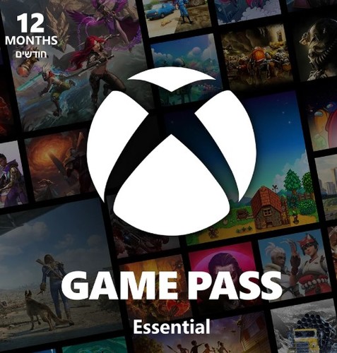 כרטיס מנוי ל12 חודשים Microsoft Xbox Game Pass Essential