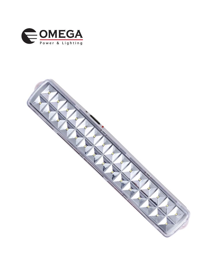תאורת חירום נטענתניידת לד דגם OM-L30-2X3.7V-24H ציקלון Omega Cyclon 24h פנס תאורת חירום 30 נוריות לד עד 24 שעות