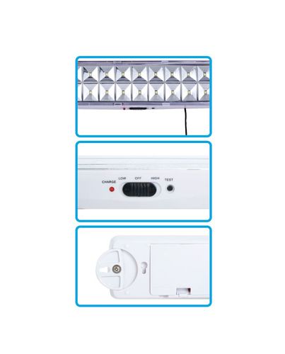 תאורת חירום נטענתניידת לד דגם OM-L30-2X3.7V-24H ציקלון Omega Cyclon 24h פנס תאורת חירום 30 נוריות לד עד 24 שעות