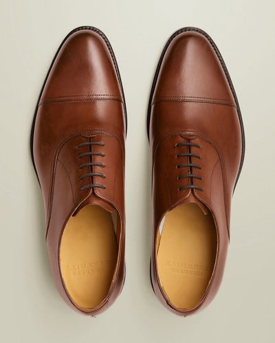 נעל אלגנטי חום - Chestnut Brown Leather Oxford Shoe
