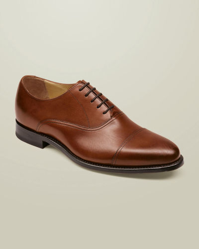 נעל אלגנטי חום - Chestnut Brown Leather Oxford Shoe