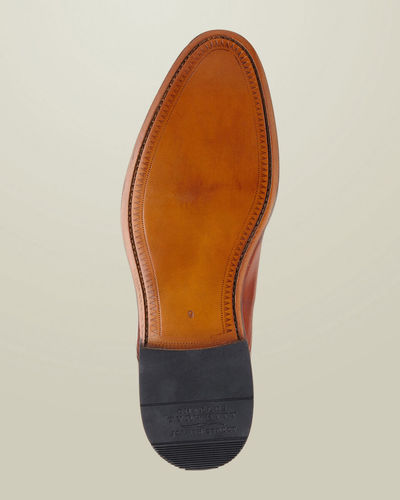 נעל אלגנטי חום - Chestnut Brown Leather Oxford Shoe