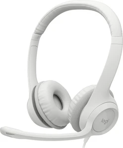 אוזניות ‏עם מיקרופון מדונה לשיחות זום Logitech H390 לוגיטק - לבן