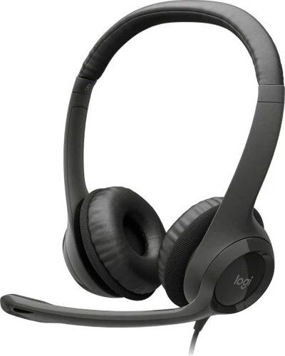 אוזניות למחשב Logitech H390 USB שחור