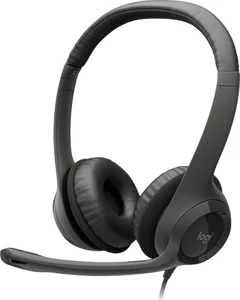 אוזניות למחשב Logitech H390 USB שחור