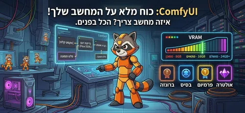 במאמר הזה תבינו בדיוק מה זאת ComfyUI ואיזה מחשב מתאים לכם.