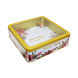 קופסת פח למצות עם מכסה דגם