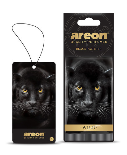עץ ריח לרכב WILD BLACK PANTHER AREON