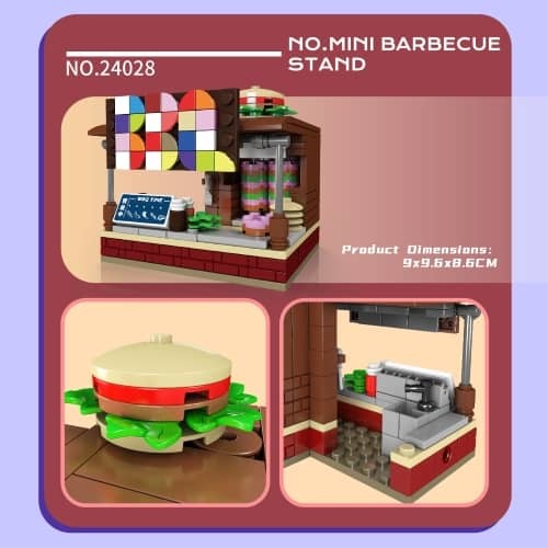 דגם הרכבה דוכן ברביקיו MOULD KING 24028 BBQ Stand 