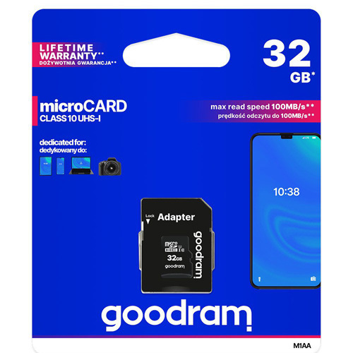 GoodRam Micro SDHC 32gb U1 CLASS 10