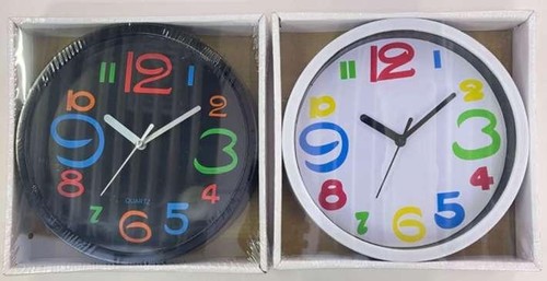 שעון קיר צבעוני 20סמ