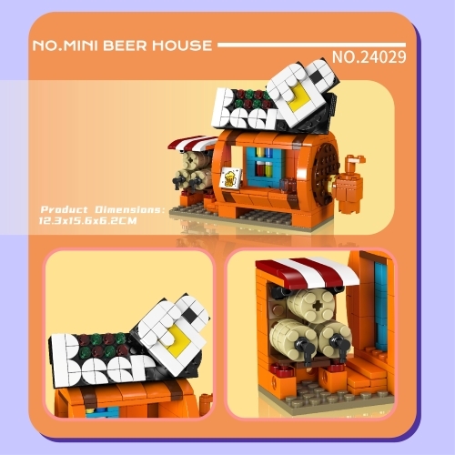 דגם הרכבה דוכן ברביקיו MOULD KING 24029 Beer House 