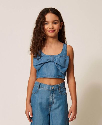 Cropped top with maxi bow