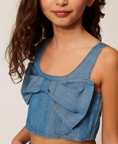 Cropped top with maxi bow