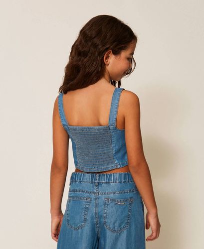 Cropped top with maxi bow
