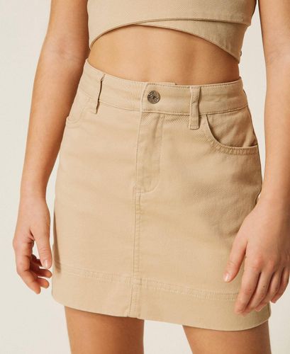 Bull denim miniskirt