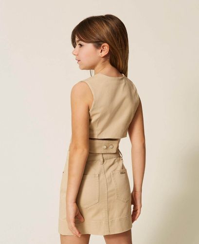 Bull denim miniskirt