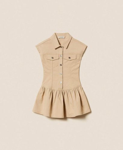 Short bull denim shirt dress