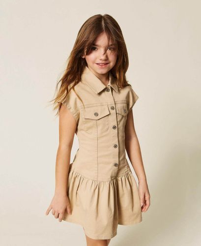Short bull denim shirt dress