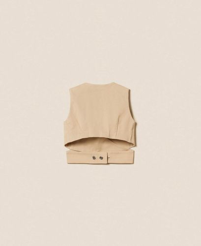 Cropped bull denim top
