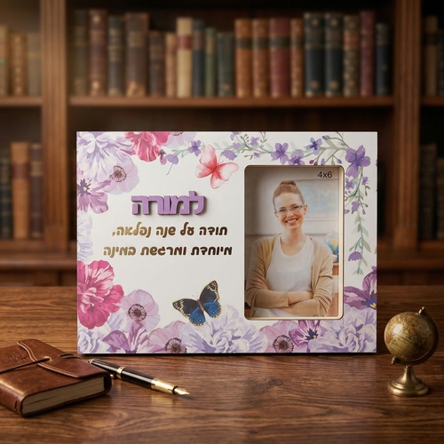 מסגרת עם הקדשה למורה