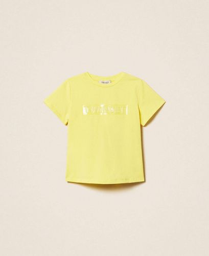 Regular T-shirt with glossy print