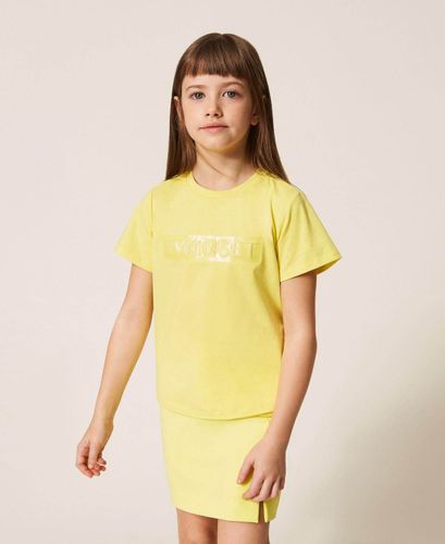 Regular T-shirt with glossy print
