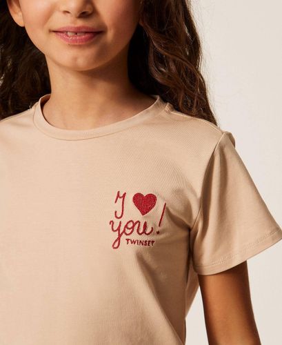 Regular fit T-shirt with embroidery
