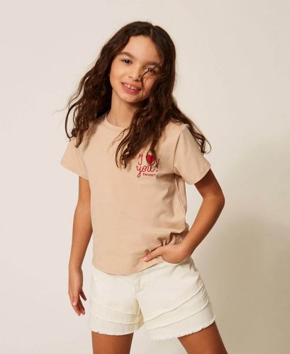 Regular fit T-shirt with embroidery