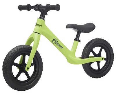 אופני איזון Wheelers עם שלדה קלה במיוחד וגלגלי EVA ללא תקרים - ירוק