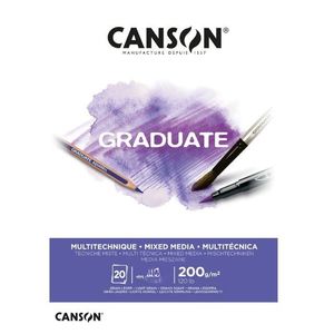 בלוק 20 דף GRADUATE A3 מיקס מדיה 200 גרם.