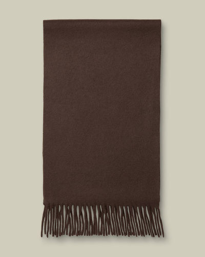 צעיף יוקרתי קשמיר -Chocolate Brown Cashmere Scarf