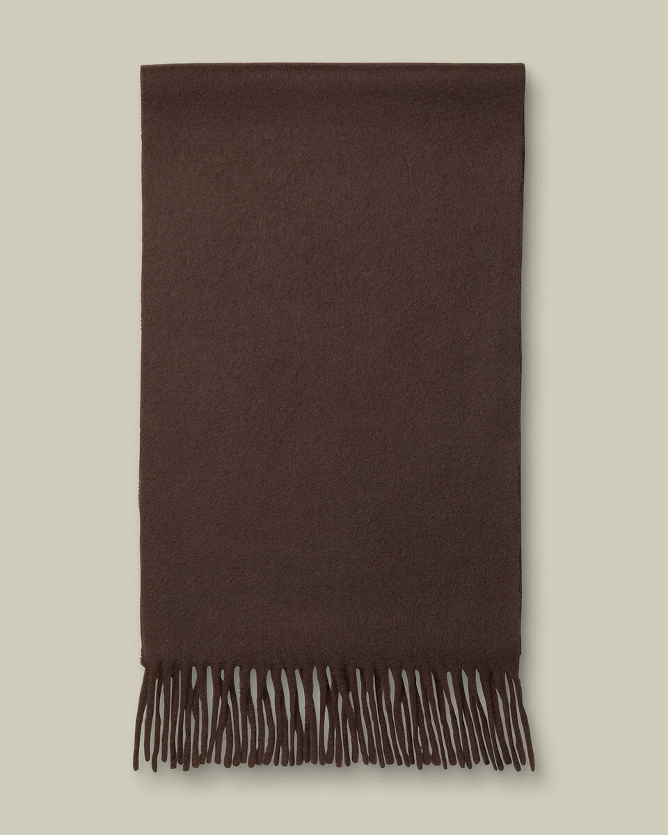 צעיף יוקרתי קשמיר -Chocolate Brown Cashmere Scarf