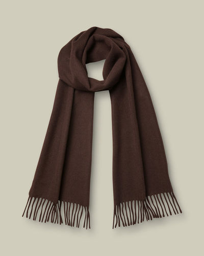 צעיף יוקרתי קשמיר -Chocolate Brown Cashmere Scarf