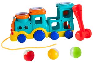 רכבת הך פטיש עם 3 כדורים צבעוניים