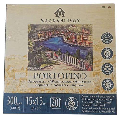 בלוק אקוורל ואקריליק 15/15 300 גר MAGNANI PORTOFINO