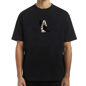 חולצה BALR מידות XS-XXL לגברים בגוון שחור עם הדפס A