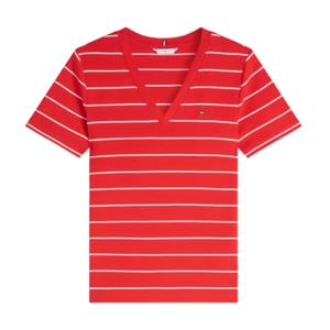חולצה TOMMY JEANS מידות XS-XL לנשים בגוון אדום עם פסים