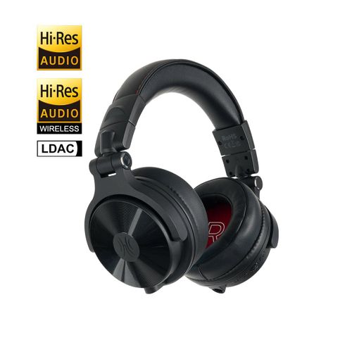 אוזניות OneOdio Studio Max 1 DJ אלחוטיות דגם SX1 - מבט צד על רקע לבן עם עיצוב Over-Ear שחור ומשדר M1 לשיהוי נמוך 20ms