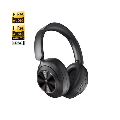 אוזניות OneOdio Focus A6 Over-ear אלחוטיות בצבע שחור עם ANC היברידי 48dB, דרייבר 40 מילימטר ותמיכה ב-LDAC לאיכות Hi-Res Audio