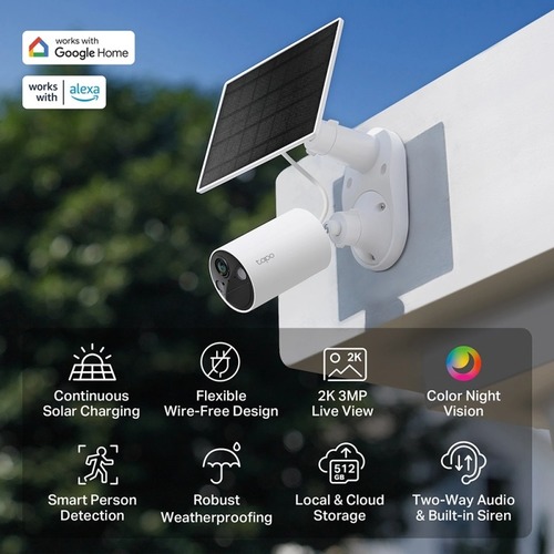 Tapo C410 KIT-מצלמה 3MP+פאנל סולארי