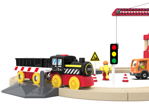 ערכת מסילת רכבת חשמלית 58 חלקים - בוני הכבישים