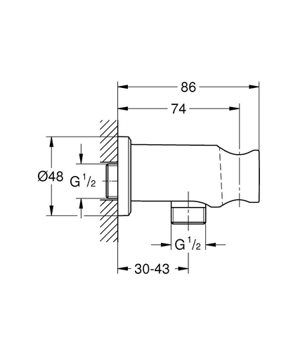 נקודת מים + מאחז 26658DC0  מוברש GROHE