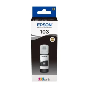 בקבוקון מילוי שחור מקורי Epson 103 C13T00S14A אפסון (65 מ"ל / 4,500 דף)