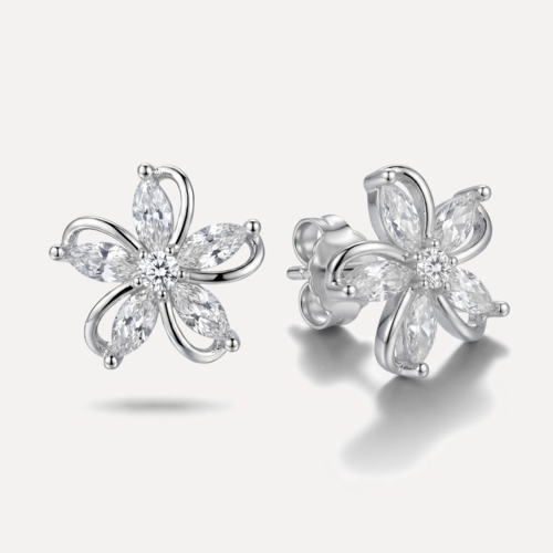 עגיל פרח צמוד