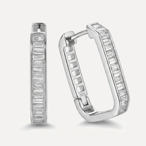 עגיל צמוד מלבני