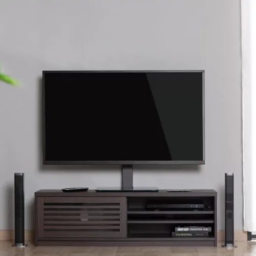 מעמד רגלית אוניברסלי למסכים 32″ עד 70″ עם בסיס זכוכית STA-6