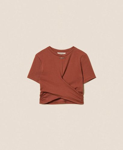 Crossover T-shirt with logo